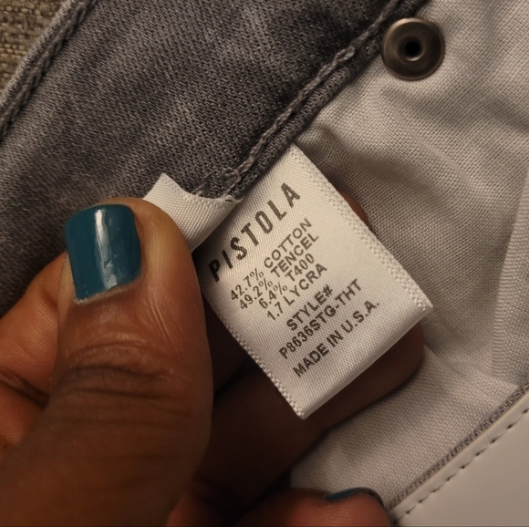 Pistola Light Gray Skinny Casual Denim Jeans Size 25 - Picture 5 of 8